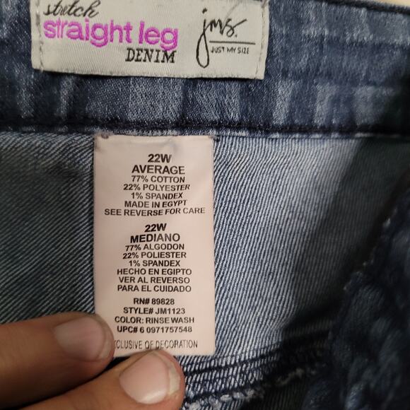 JMS Jeans Women's Size 22W Blue Straight Leg Design - Picture 2 of 15